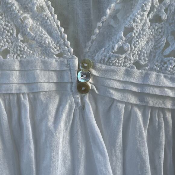 Malvin I Love Linen Women's White 100% Linen Blouse Size S - Picture 6 of 9